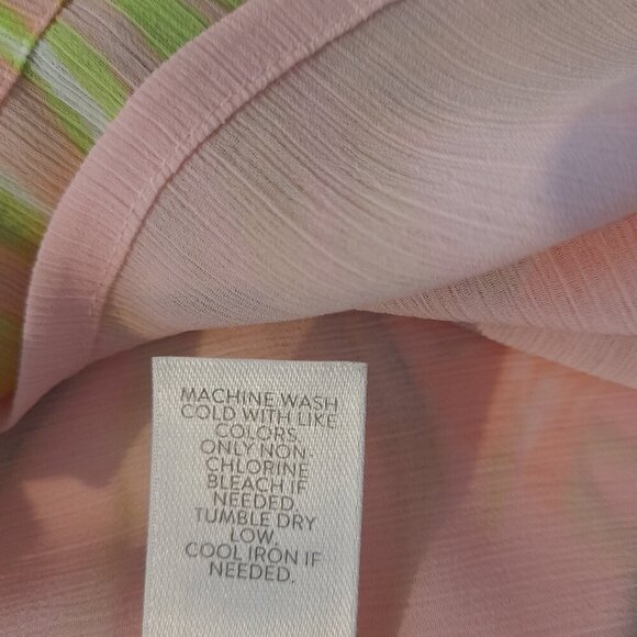 J.Jill Size Petite S Multicolor Tropical Floral Flowy 3/4 Bell Sleeve Tu… - Picture 10 of 10